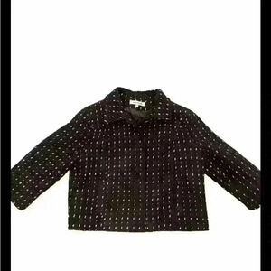 NWOT Harve Benard Brown/ White specs size 16 with cropped sleeves